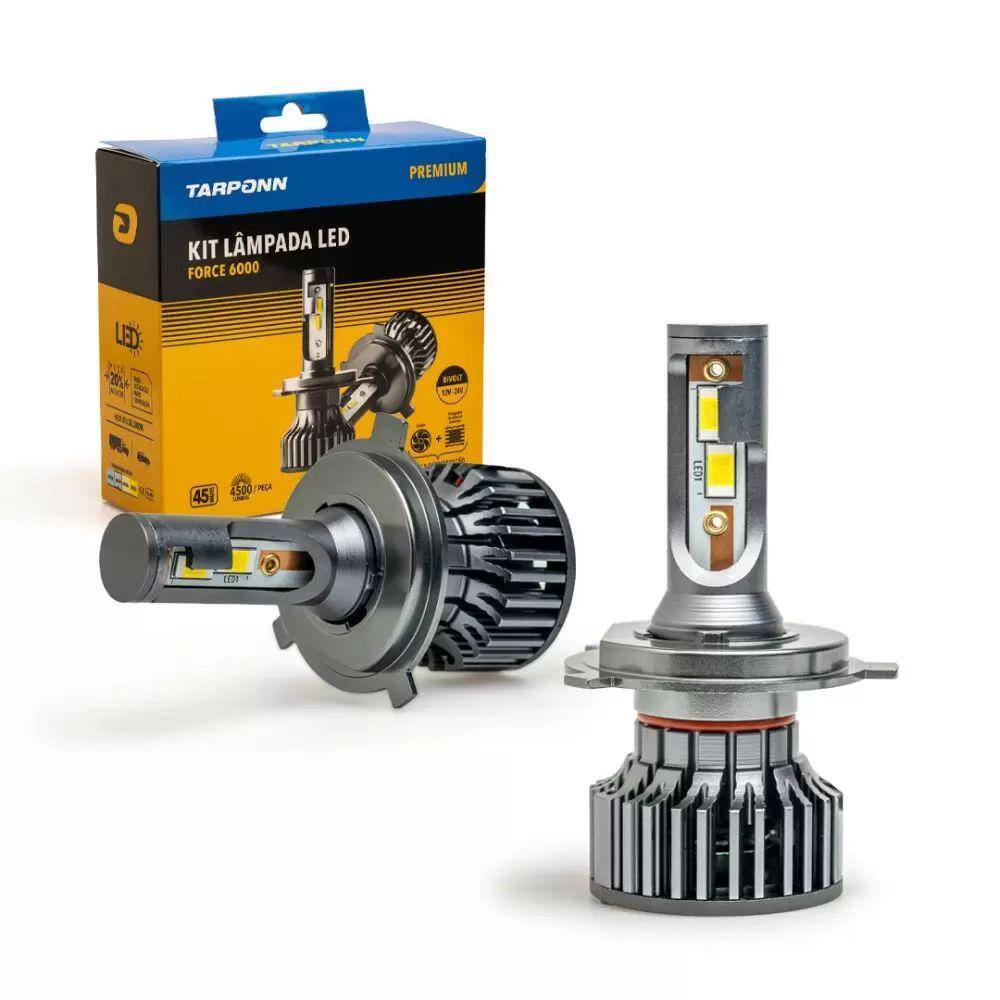 Kit Lampada LED Tarponn Force 6000 Premium H4 - TP-6136