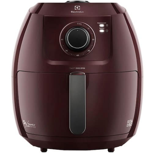 imagem-Fritadeira AIR FRYER Electrolux 5L 1700W EAF50/51 - 5210AABR407  DARK RED  110 VOLTS - 110V