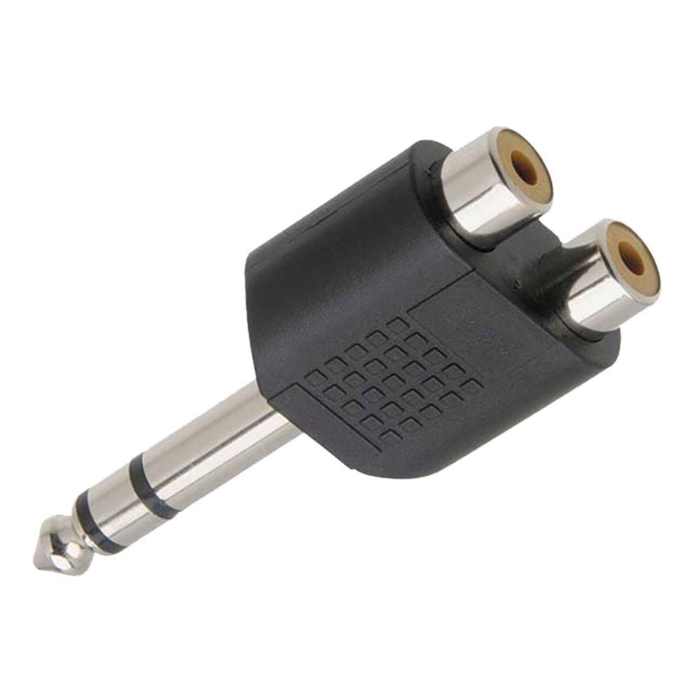 Adaptador Femea RCA Dupla para PLUG P10 Stereo