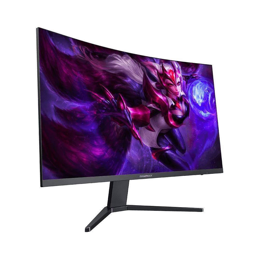 Monitor gamer gamemax curvo 27 pol led 144hz 1ms full hd gmx27c144 preto