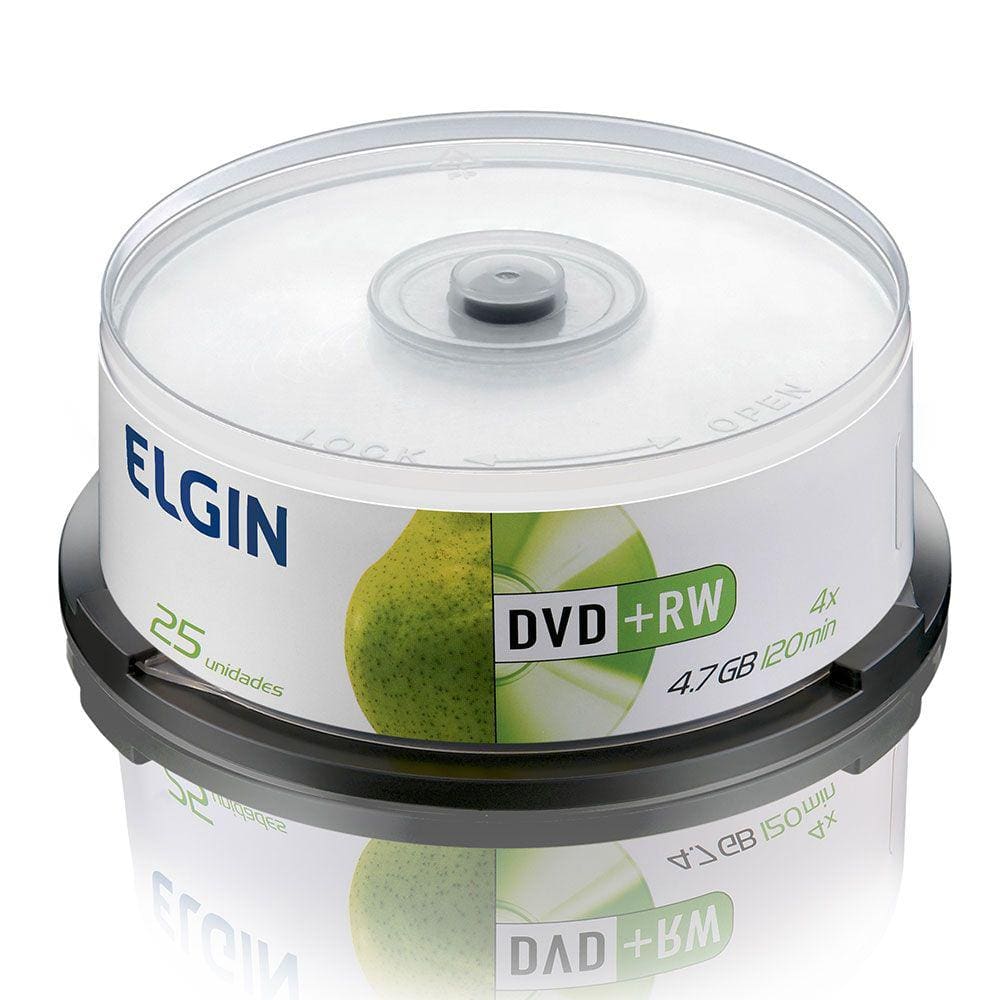 Elgin Midia DVD+RW 4,7 GB / 120 MIN / 4X BULK 25