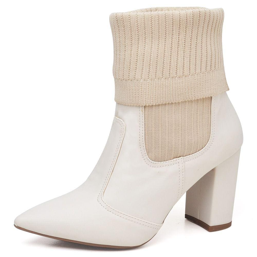 Bota Cano Curto Ellas Online Salto Grosso Médio