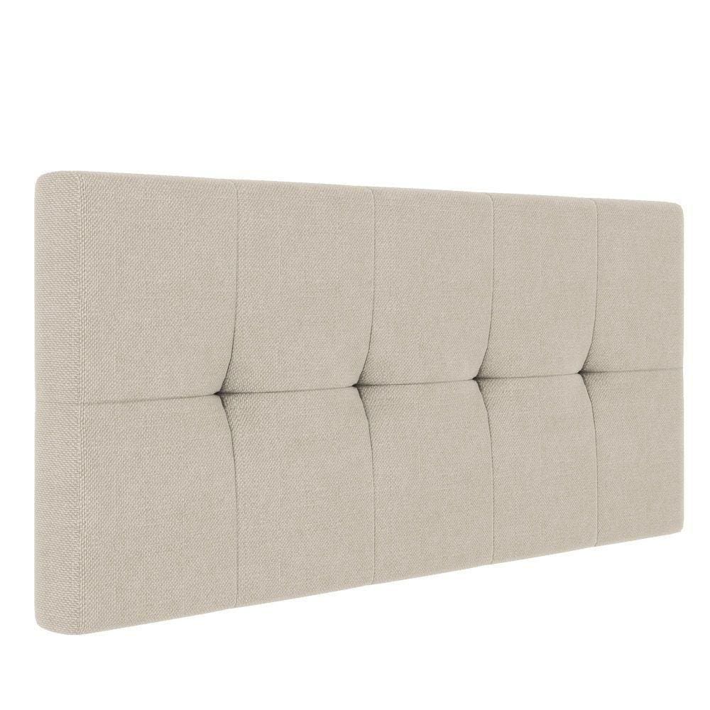 Cabeceira Painel Nina Para Cama Box Casal 140 Cm Linho Cor A27 Areia