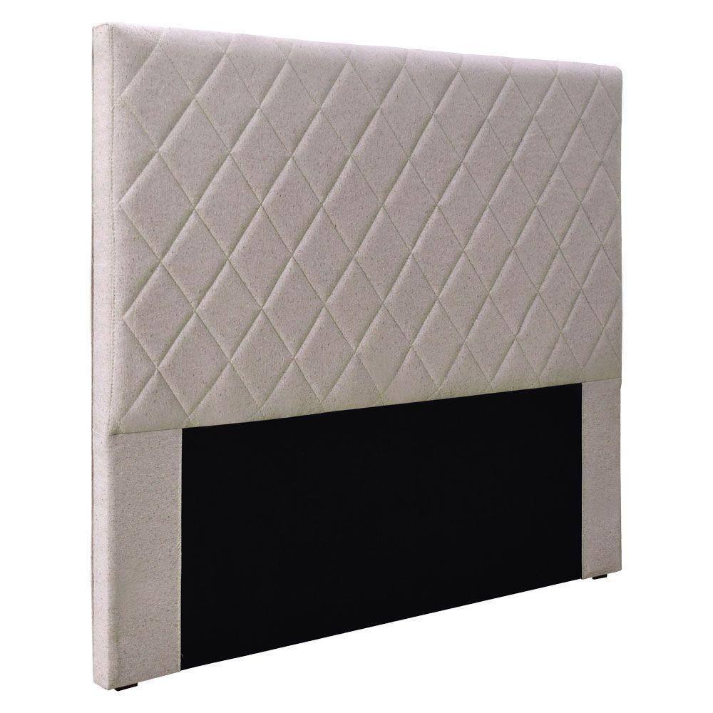 Cabeceira Casal 1,40m Esmeralda Linho Rústico Areia