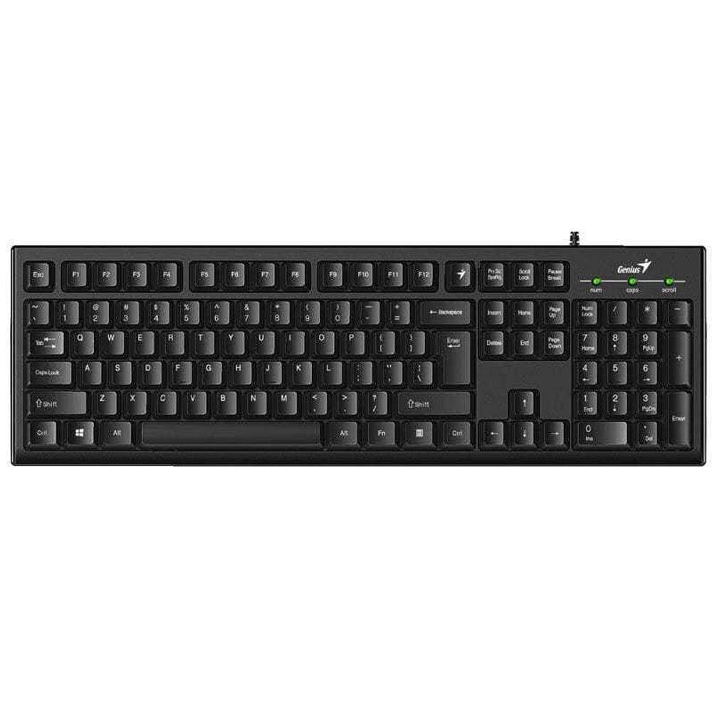 Teclado Genius Smart Kb-100 Preto Usb Tecla Concava F1-F2