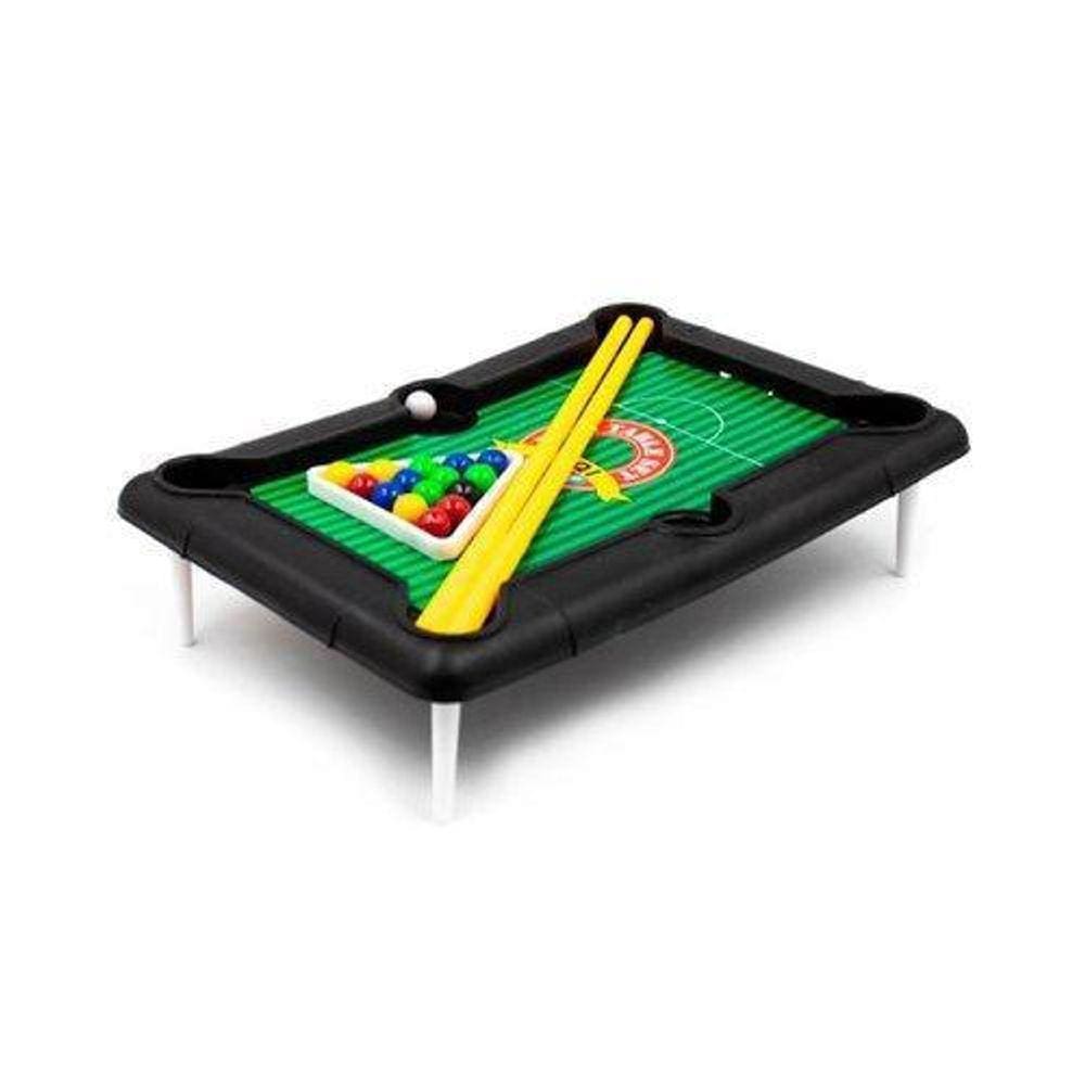Brinquedo Mini Bilhar Mesa De Sinuca Infantil Taco E Bolas