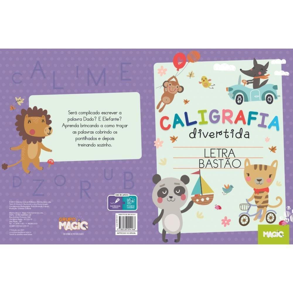 Livro Pedagogico Caligrafia Alfabeto Letra Bastao 16Pgs