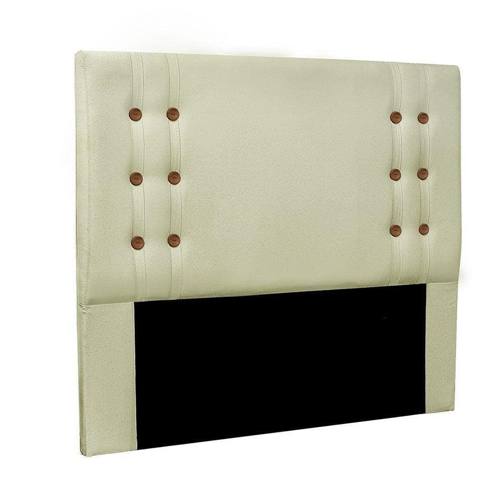 Cabeceira Genova Cama Box Queen 160Cm Linho Rustico Natural
