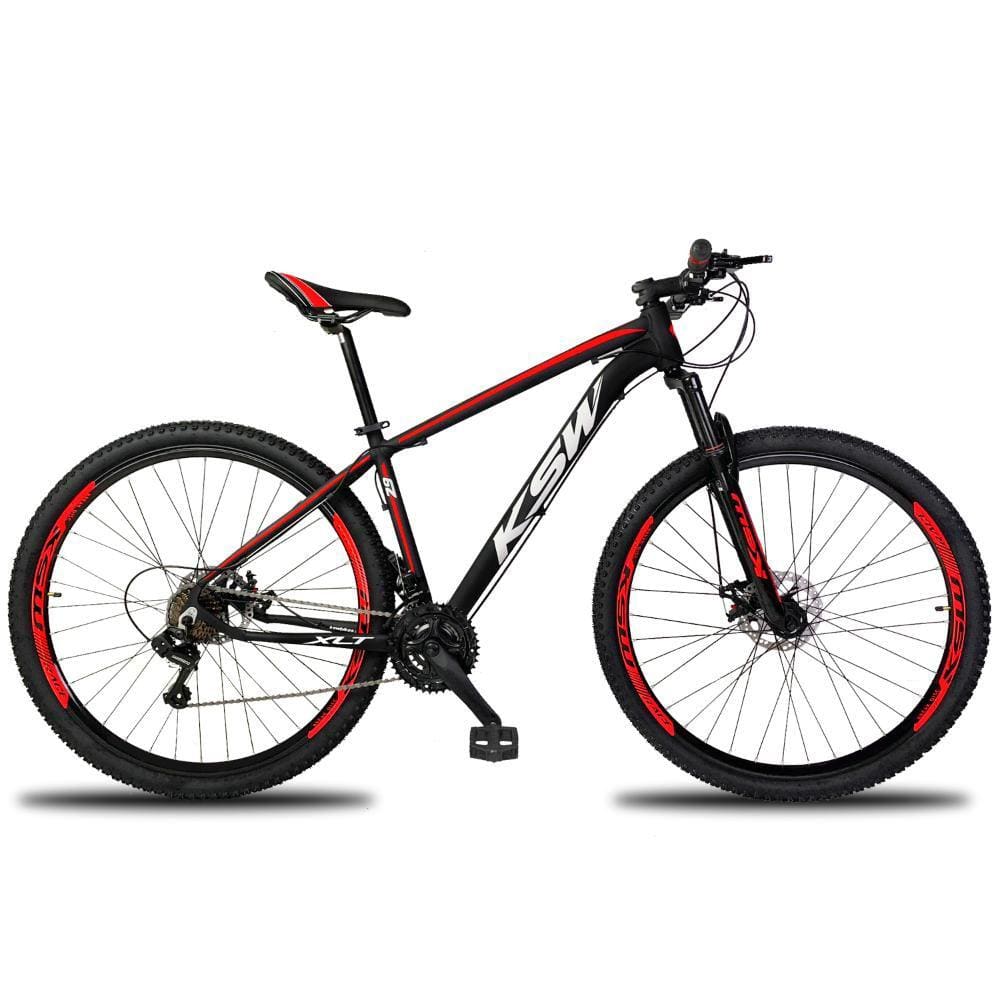 Bicicleta Aro 29 Ksw 24 Marchas Freios a Disco e Suspensão