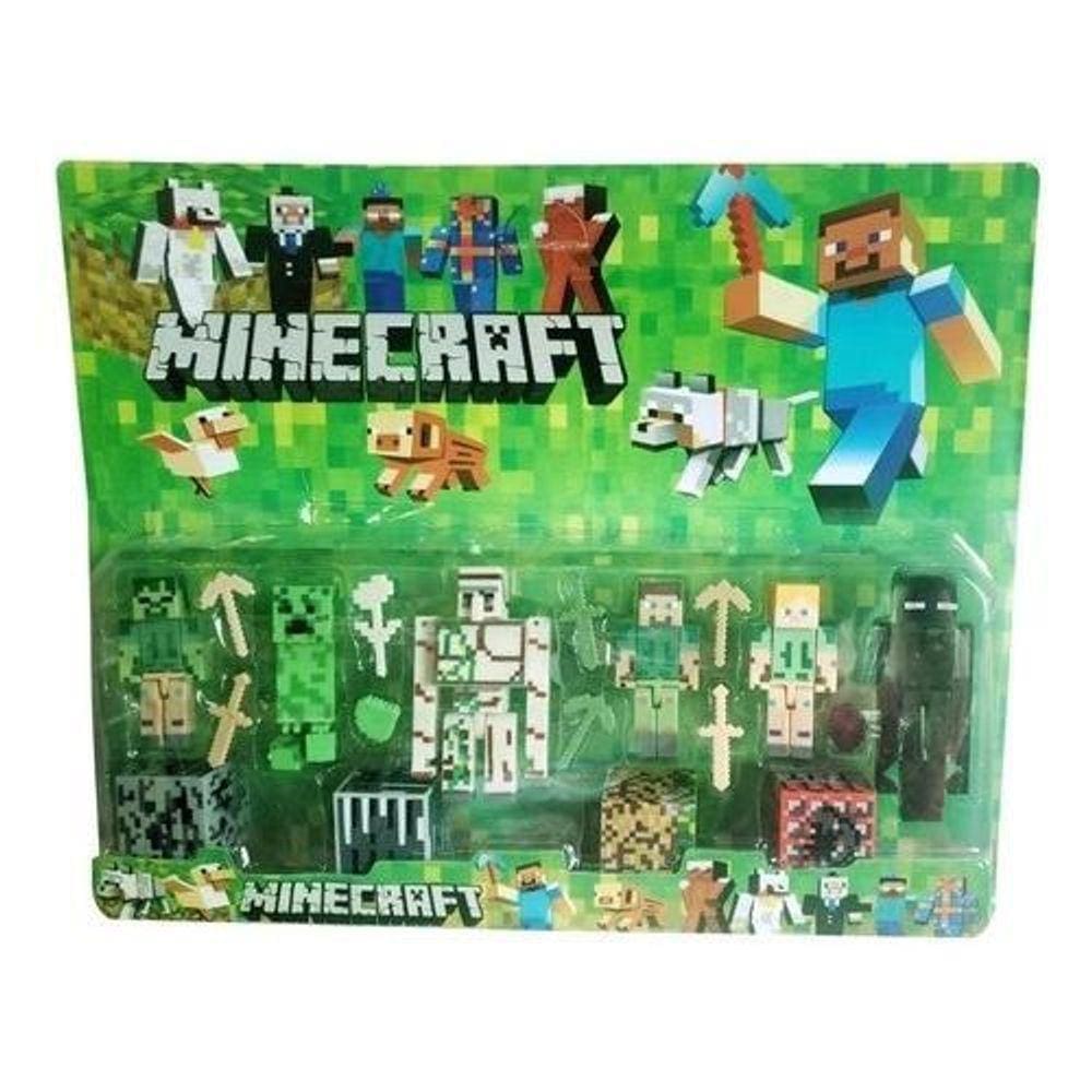 Brinquedo Minecraft Cartela 19 Peças