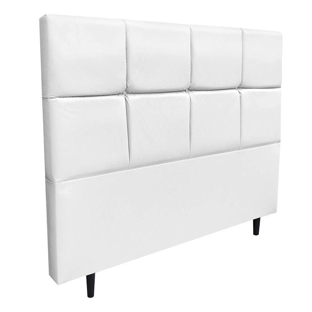 Cabeceira Roma Para Cama Box Queen 160Corino Branco-D`Rossi