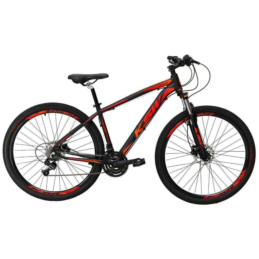 Bicicleta Aro 29 Ksw 27v Shimano, Freio Hidraulico, Trava/k7