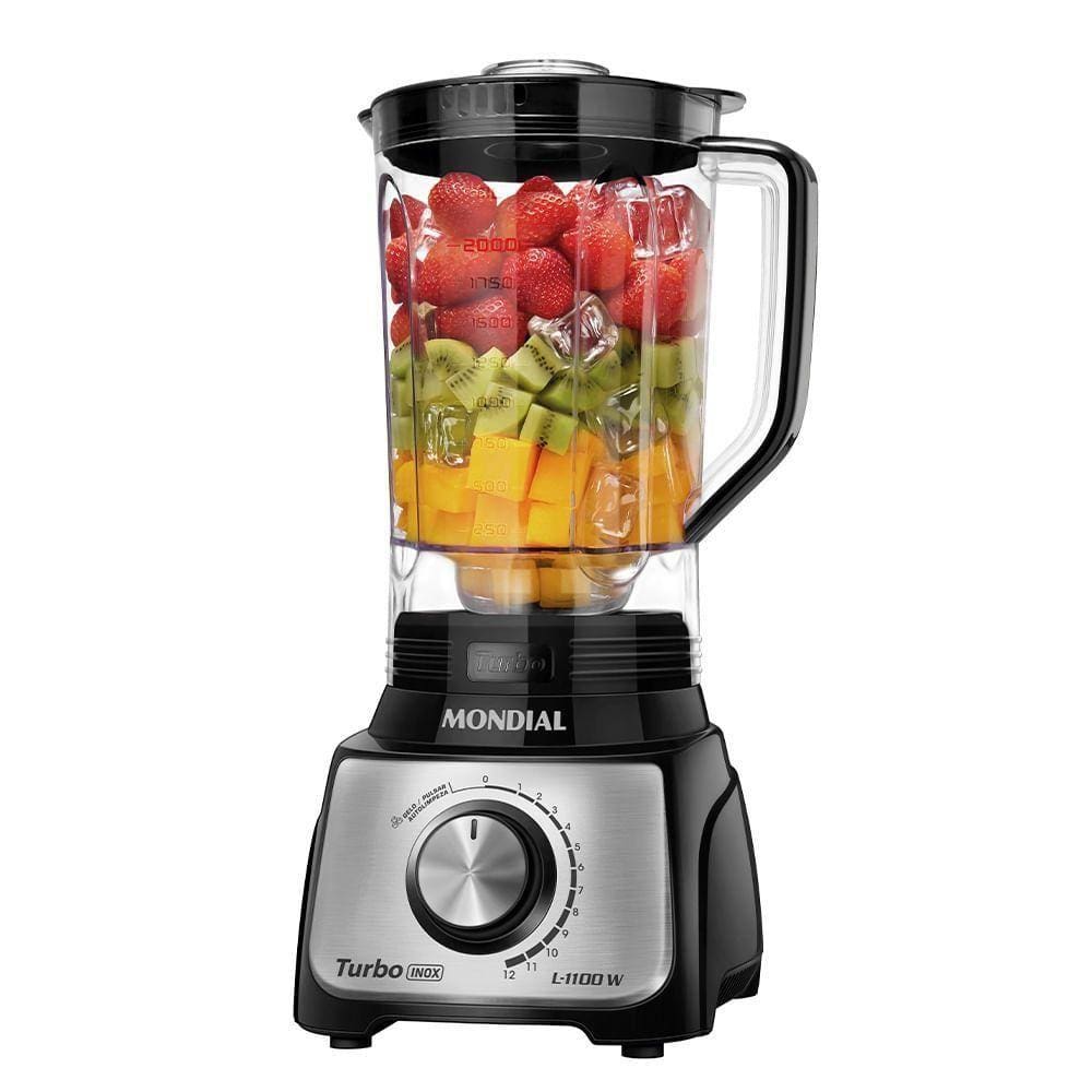Liquidificador Mondial Turbo Inox 3l L-1100-bi Liquidificador L-1100-bi 127v/60hz .