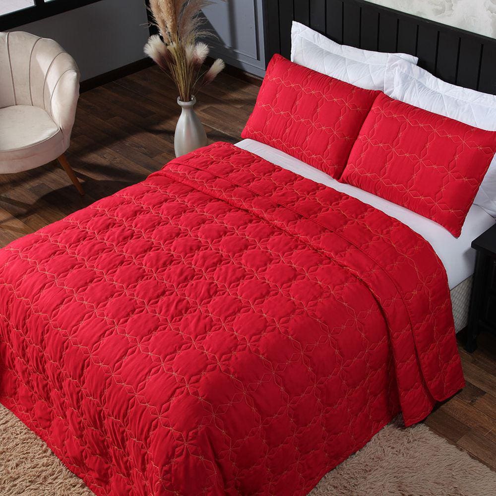 Kit Cobre Leito Shine Casal/queen 03 Peças 200 Fios