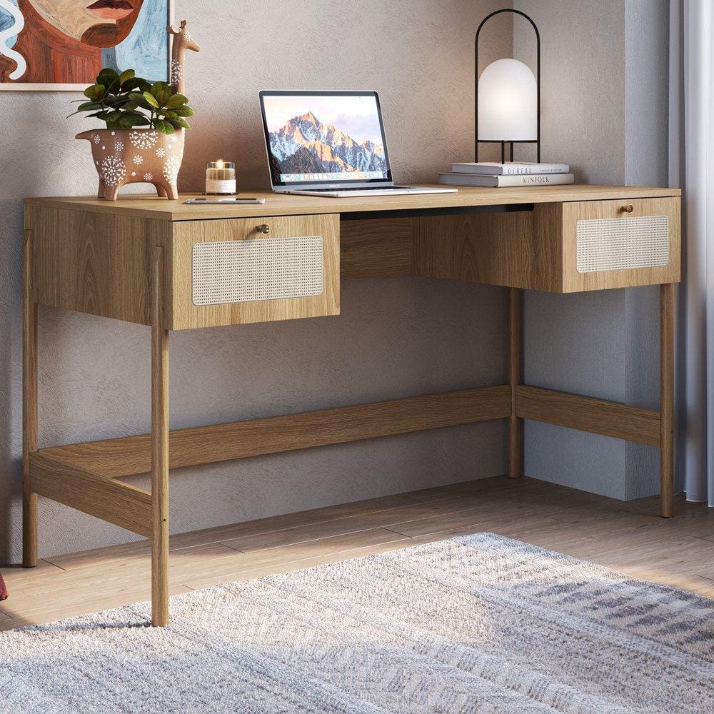 Escrivaninha 2 Gavetas Palhinha 27931 Linha Oslo Hanover Artesano