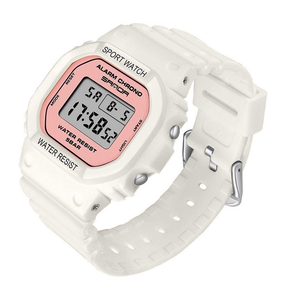 Relógio Digital Sanda Led à Prova D`água Esportivo Feminino