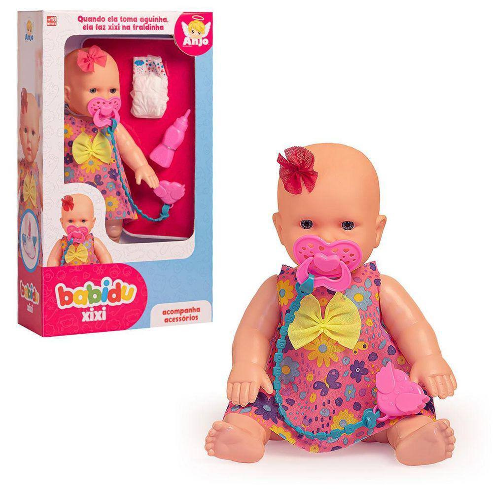 Boneca Infantil Babidu Xixi Anjo Brinquedos