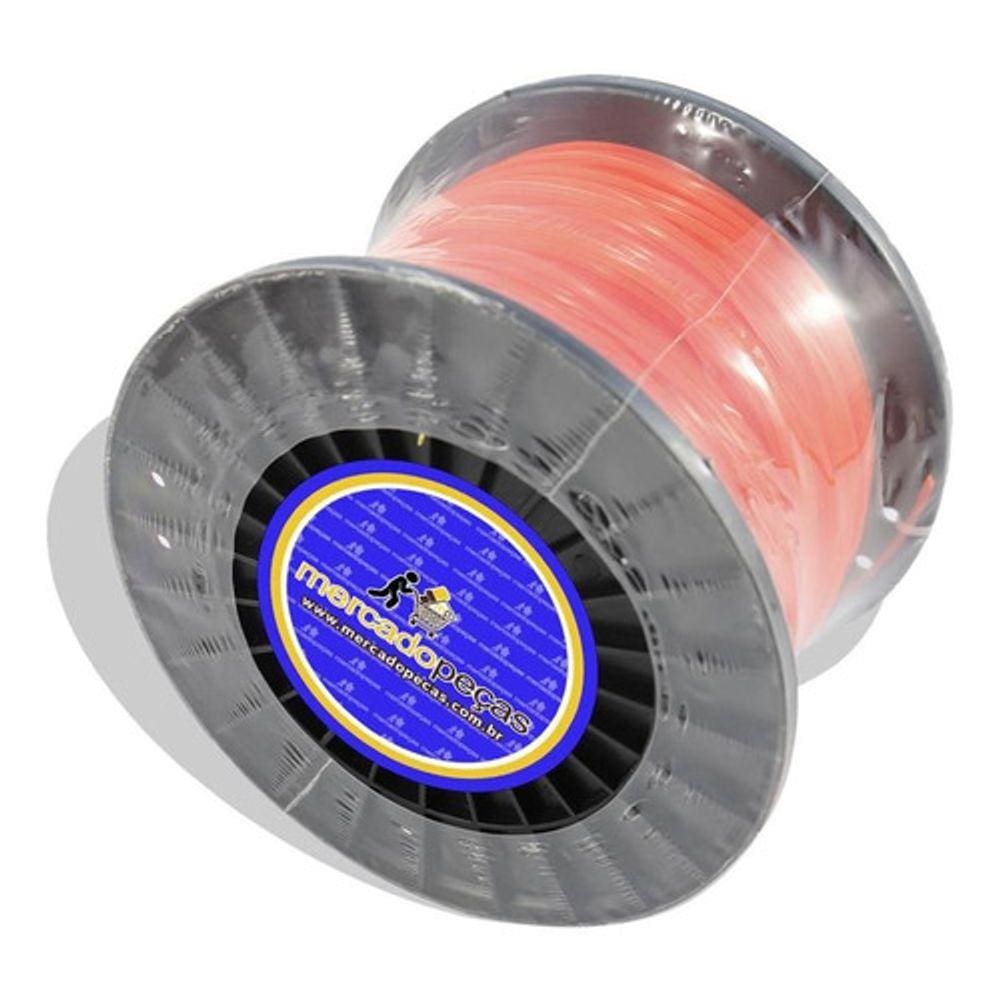 Bobina De Fio Nylon Redondo Intertec P/ Roçadeira 3,0mm 1kg