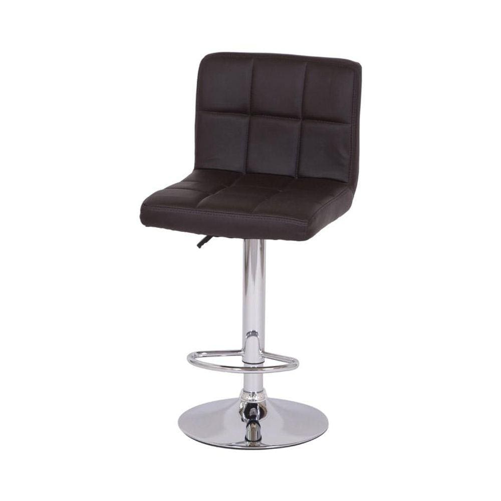 Banqueta Confort Estofada Café Base Cromada