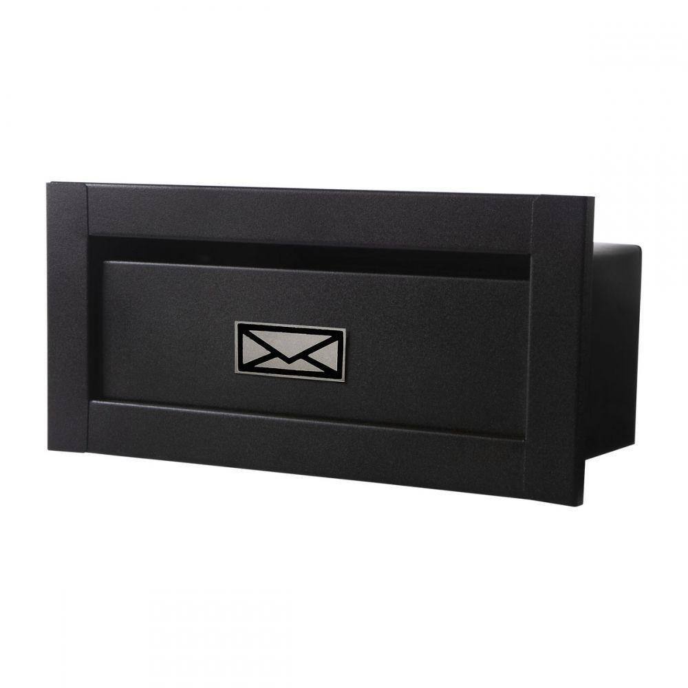 Caixa Correio Techinox Linear Preta Fosca 20 Cm Profundidade