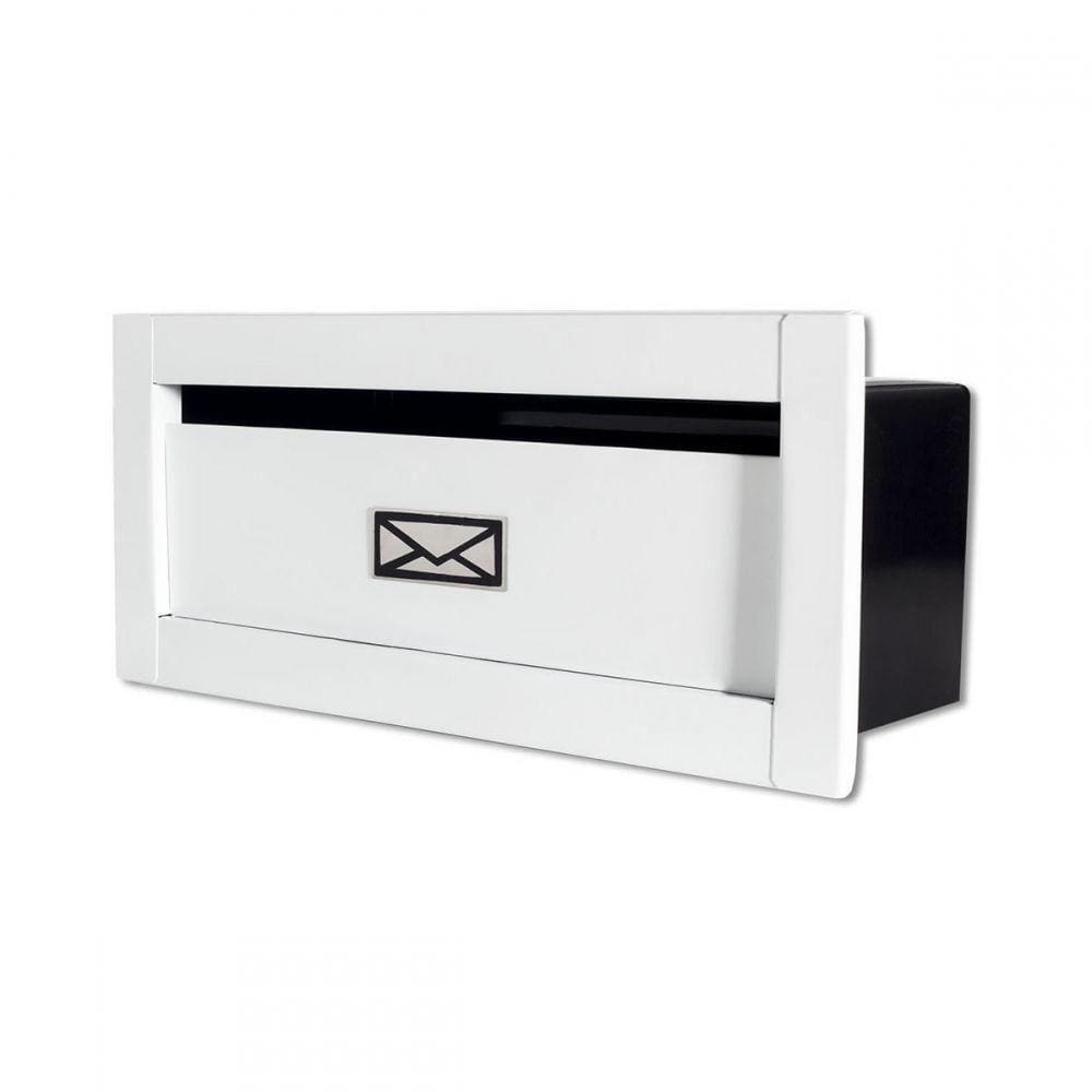 Caixa Correio Techinox Linear Branca Fosca 30cm profund