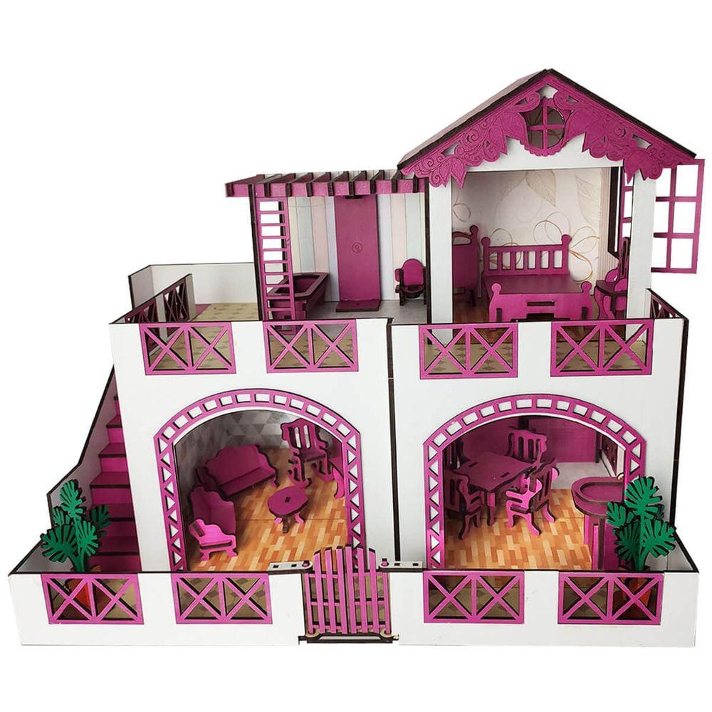 Casinha de Boneca de Madeira Casa de Boneca Sobrado da Barbie