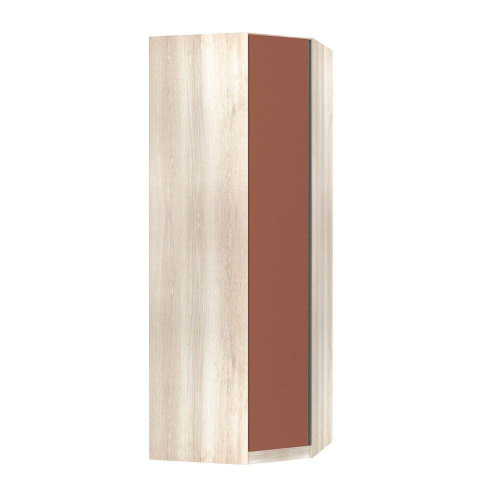 Guarda Roupa Modulado Canto Obliquo 1 Porta 1 Cabideiro 6 Prateleiras Prime Luciane Móveis