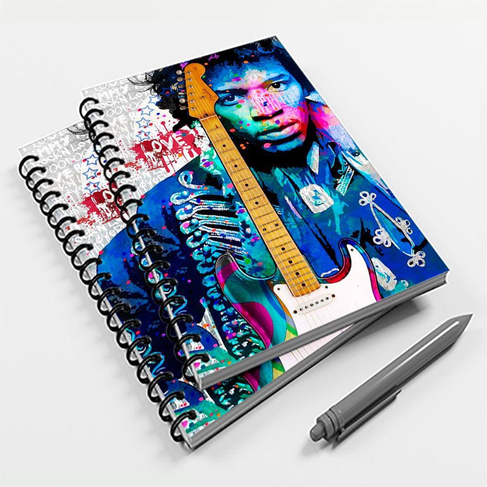 Caderno Universitário 96 fls Rock Jimi Hendrix