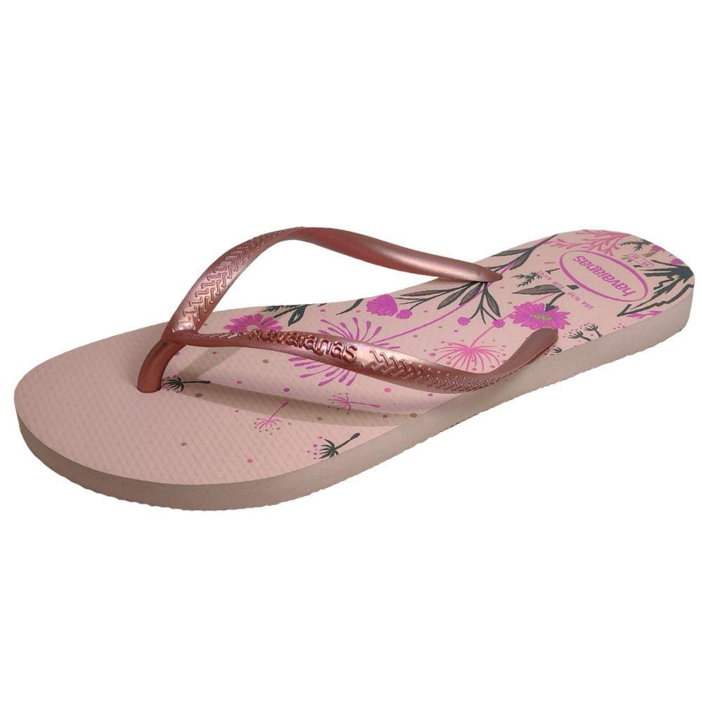 Chinelo Casual Feminino Dedo Borracha Havaianas Slim Organic