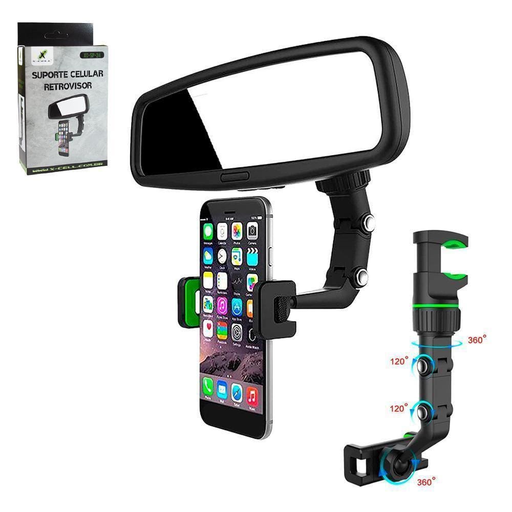 Suporte Automotivo Celular / Gps Espelho Retrovisor X-Cell