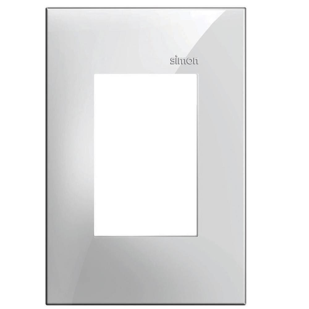 Placa 4X2 3 Postos Horizontais Simon 35 Branca