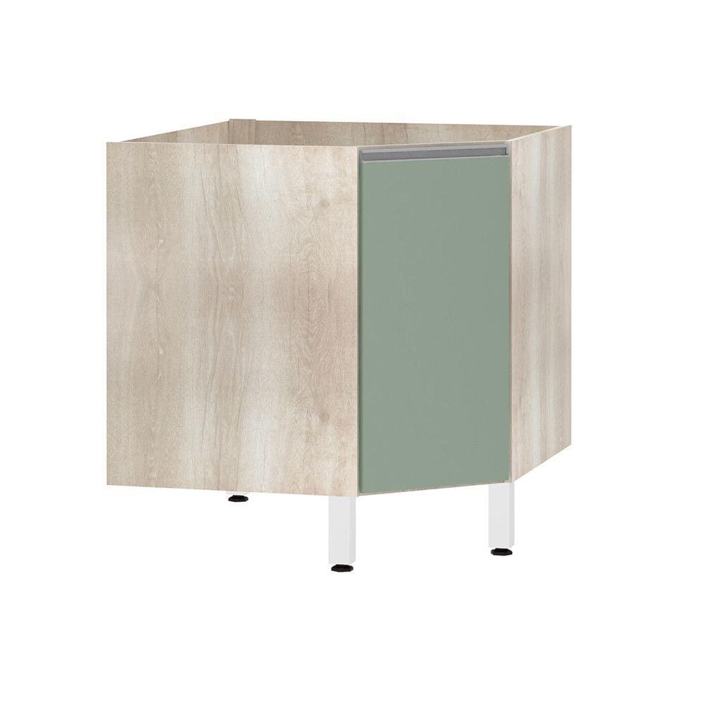 Balcão de Cozinha sem tampo Canto Diagonal Luciane 1 Porta Lis Luciane Móveis