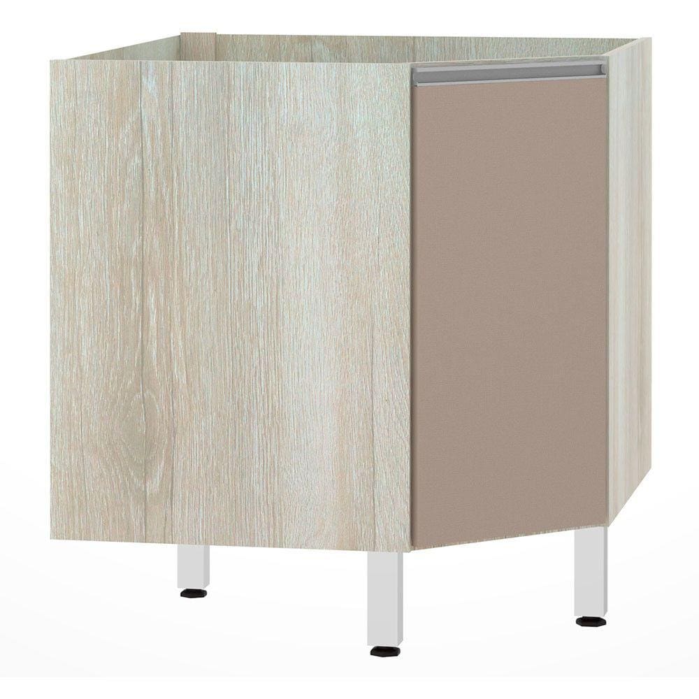 Balcão de Cozinha sem tampo Canto Diagonal Luciane 1 Porta Lis Luciane Móveis