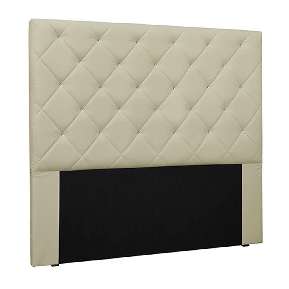 Cabeceira Decorativa Casal 1,40m Pu Marfim