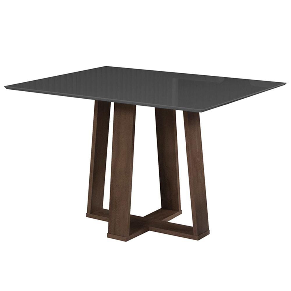 Mesa Athenas Retangular Tampo 18 mm Dobue Cedro/Cinza 120x90