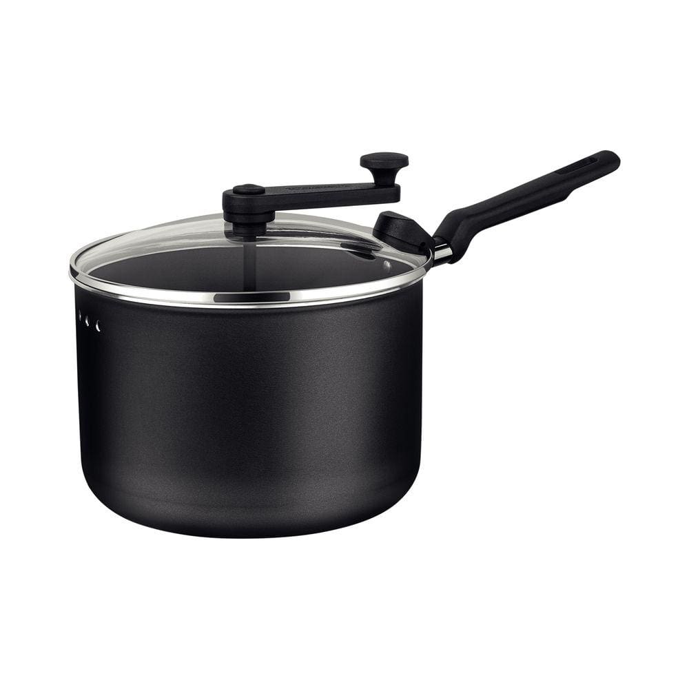 Pipoqueira Tramontina antiaderente 20 cm 3,5L com tampa de vidro Grafite