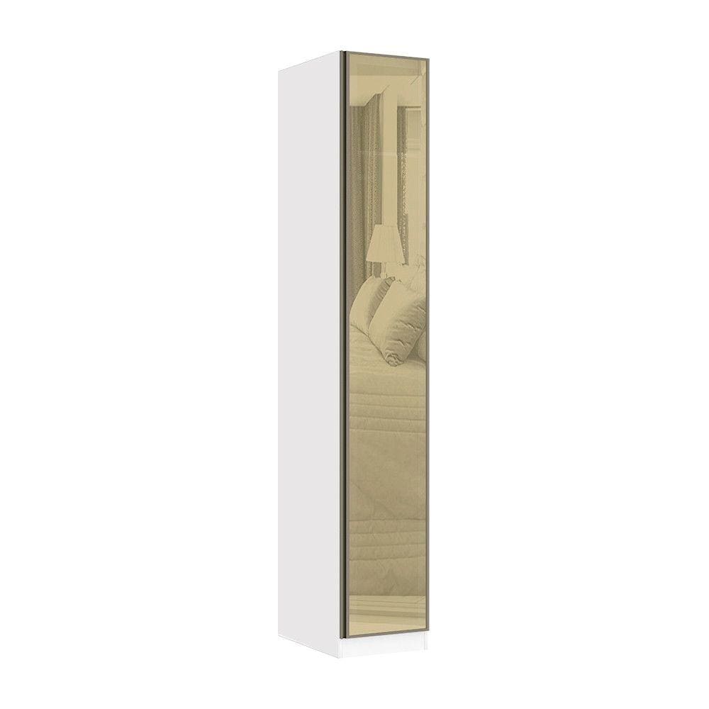 Guarda Roupa Modulado 1 Porta 40cm com Vidro Reflecta Bronze Prime Luciane Móveis