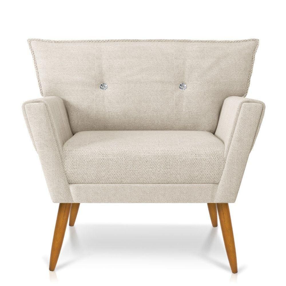 Poltrona Anitta Linho Cor A27 Areia