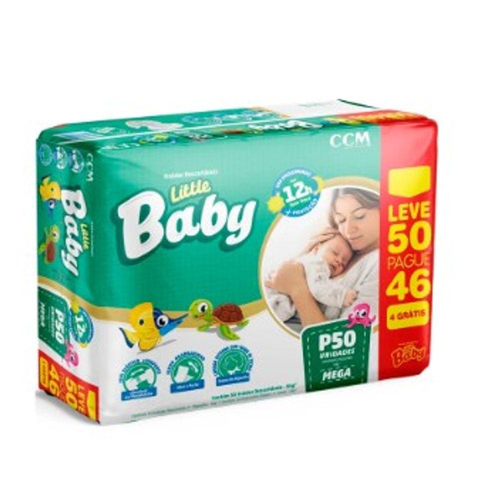Fralda Inf Little Baby Mega P C/50Un