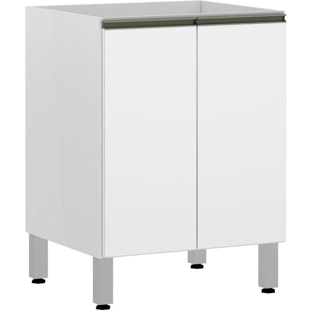 Balcão de Cozinha sem Tampo 60cm 2 Portas Pérola Luciane Móveis