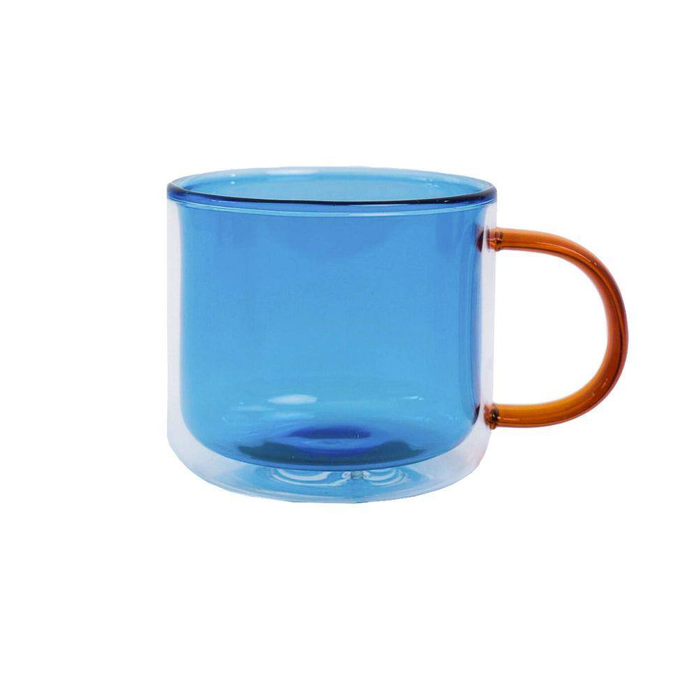 Caneca dueto com parede dupla de vidro 250ml - Oikos
