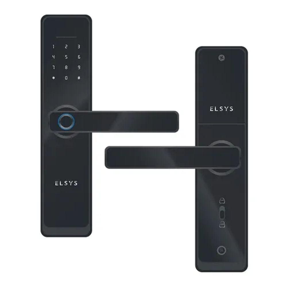 Fechadura Digital Embutir Smart Biometria Chave Wifi - Elsys