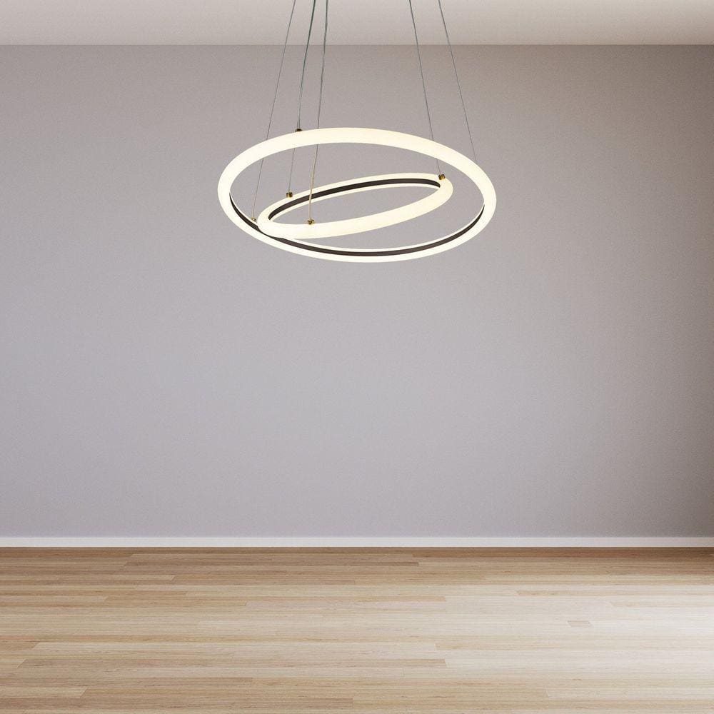 Pendente Orbital Led Duplo 40cm 39W 3000K