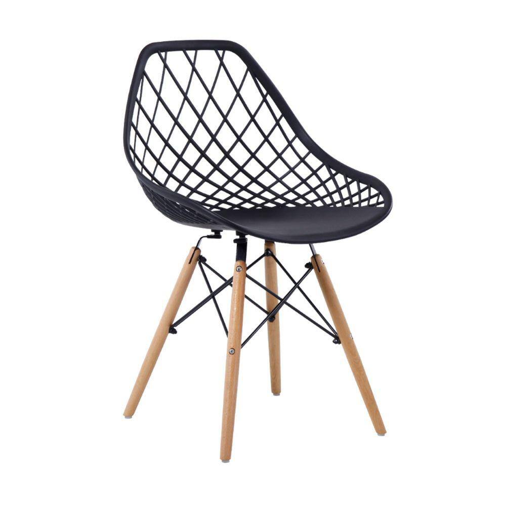 Cadeira Eames Vazada Polipropileno Veneza Fratini Preto