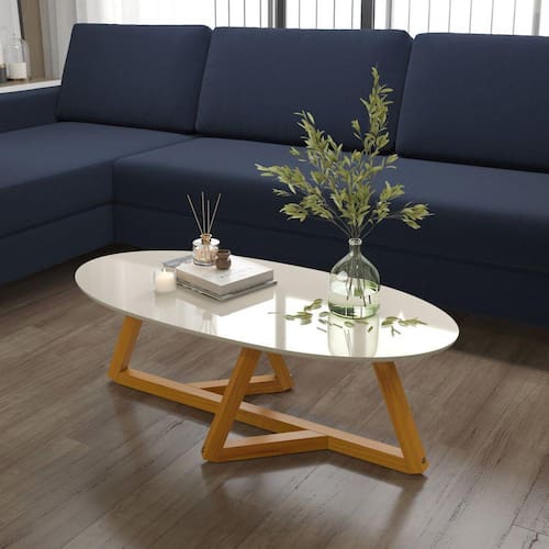 imagem-Mesa de Centro Classic Tebarrot Off White/Amêndoa - Bege