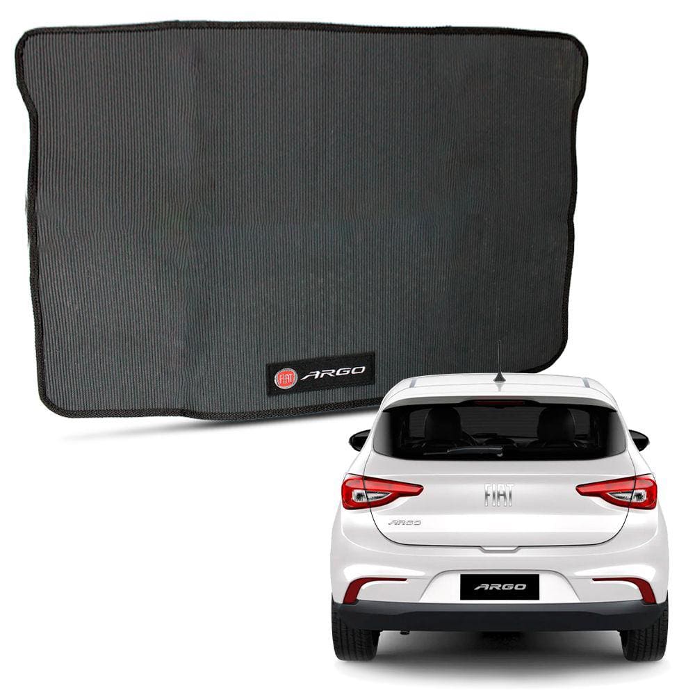 Tapete Porta Malas Fiat Argo 2017 2018 2019 2020 2021 2022 2023 Borracha Bordado Automotivo