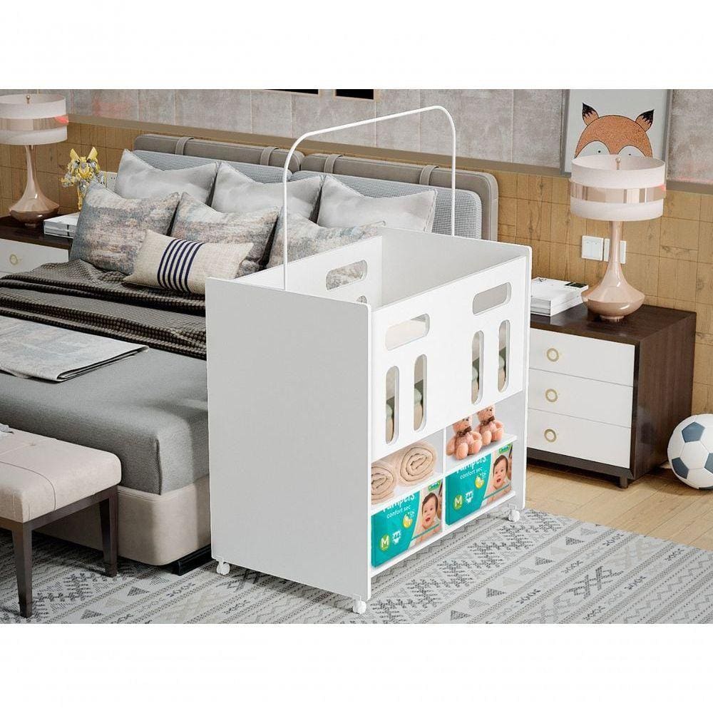 Berço Xodo Porta Fraldas 100% Mdf Com Colchão