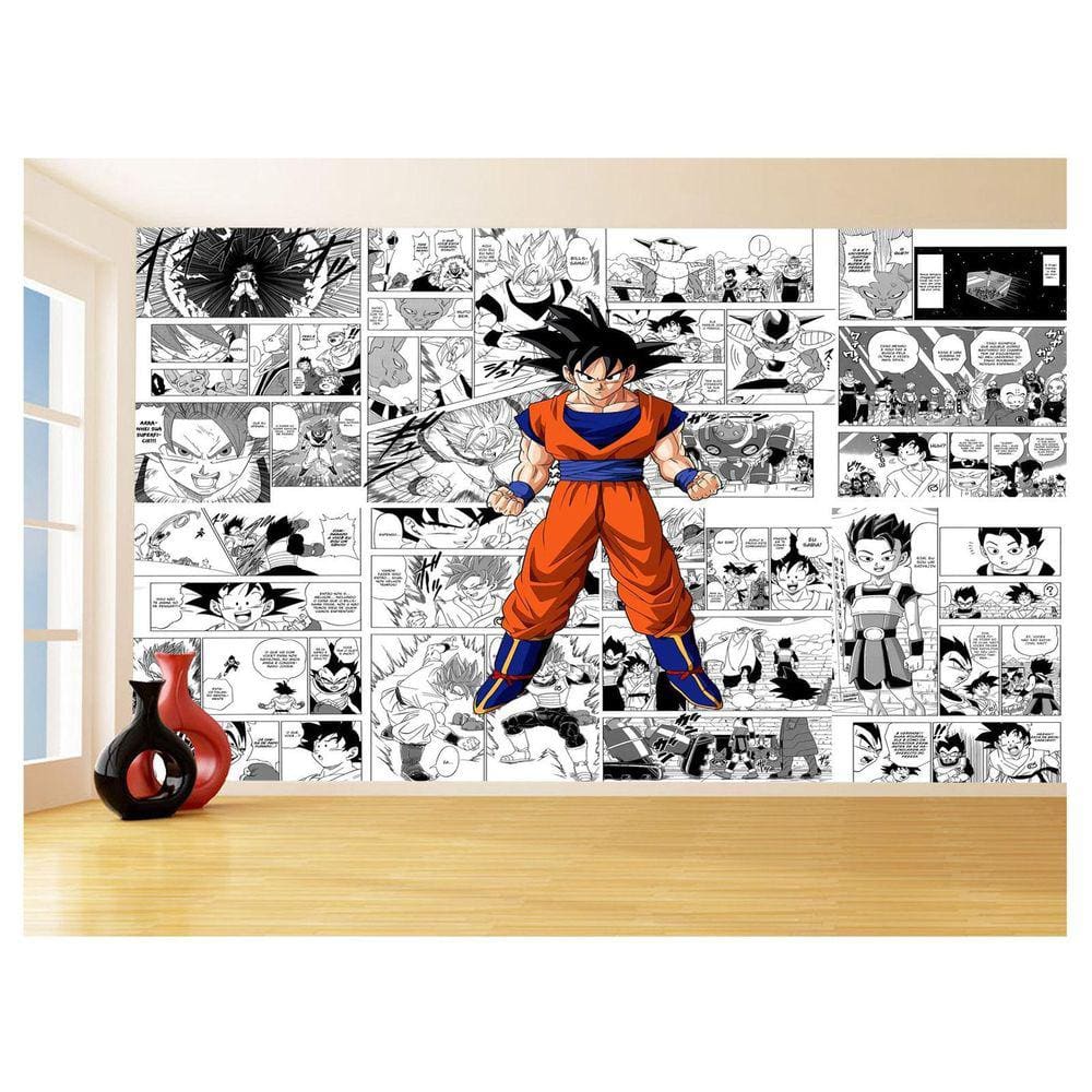 Papel De Parede Dragon Ball Goku Página Manga 3,5M Dbz625