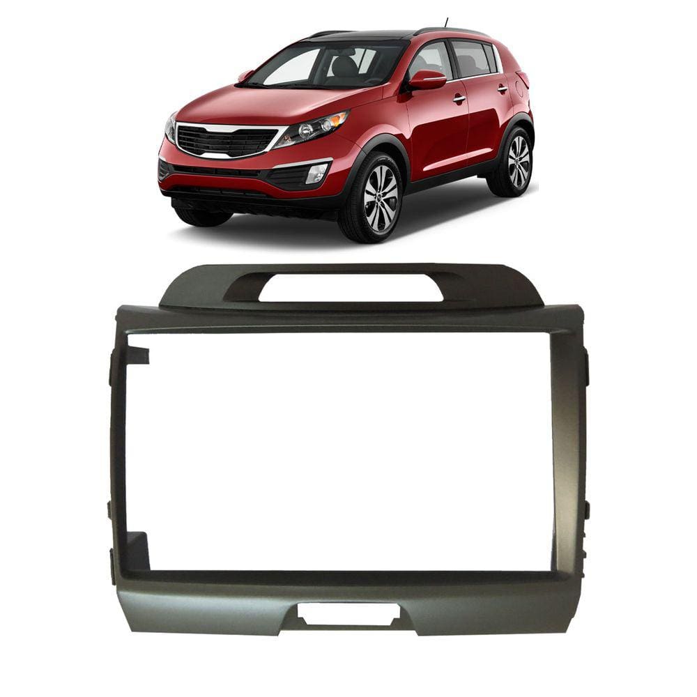 Moldura 2 Din Kia Sportage 9\" 2010 até 2016 - Grafite