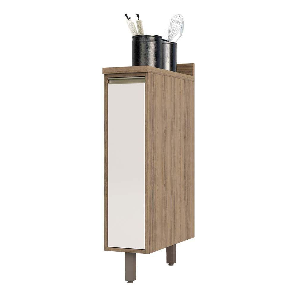Balcão de Cozinha com Tampo 20 cm 1 Porta de abrir 1 Prateleira Mel Luciane Móveis